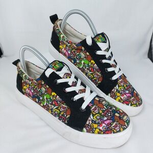 Nintendo Super Mario Brothers Sneakers 6Y Lace Up Ground Up Shoes‎ Low Canvas